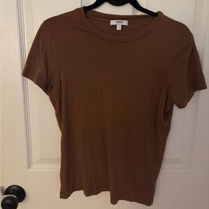 Agolde Classic Brown Short Sleeve Tee